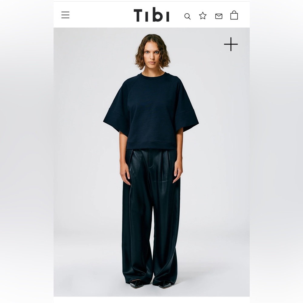 NWT Tibi Leather Stella Pant size 4 100% lamb leather